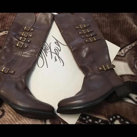 Italian Leather tall boots