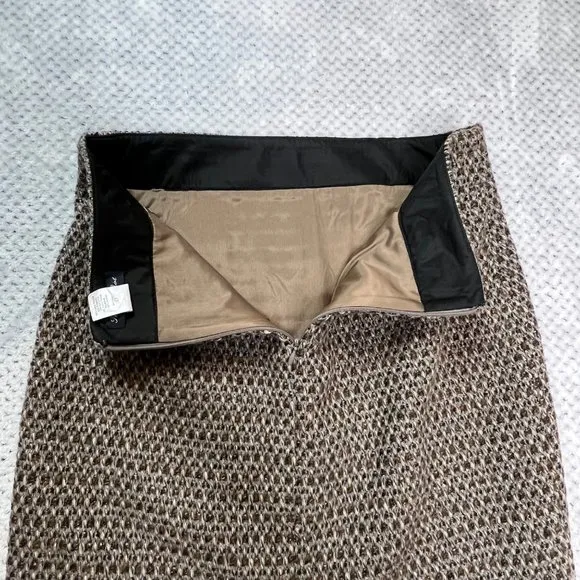J. Crew Timber Metallic Tweed Pencil Skirt Wool Size 8
