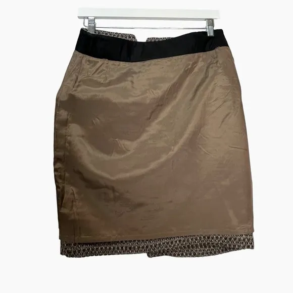 J. Crew Timber Metallic Tweed Pencil Skirt Wool Size 8