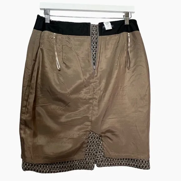 J. Crew Timber Metallic Tweed Pencil Skirt Wool Size 8