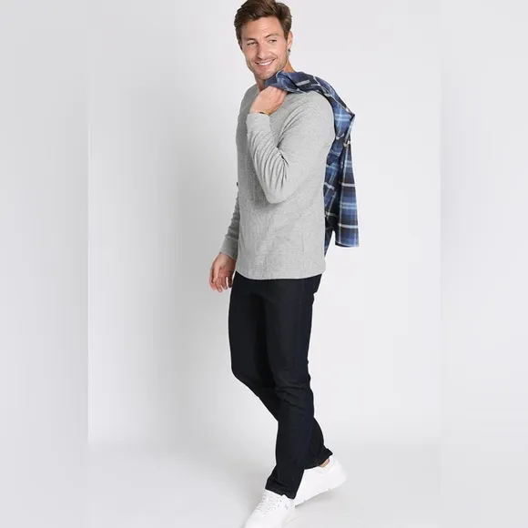 Jachs Mens Flannel Shirt Soft Warm Thicker Weight Blue Black Plaid Size XLarge