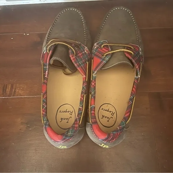 Jack Rogers Easton leather slip on boat shoes 11