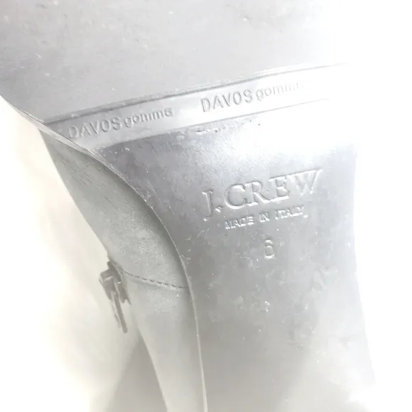 J.Crew Nottingham Tall Leather Boots in Gray/Blue Size 6