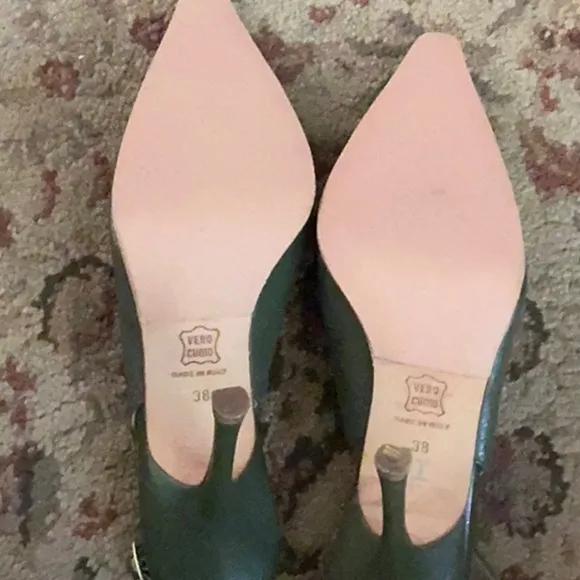 Jimmy Choo Green Leather Women's Shoes