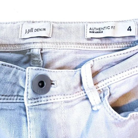 J.Jill Authentic Fit Slim-Leg  Ankle Jeans Pants Size 4