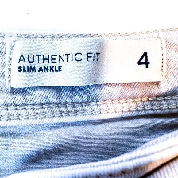 J.Jill Authentic Fit Slim-Leg  Ankle Jeans Pants Size 4