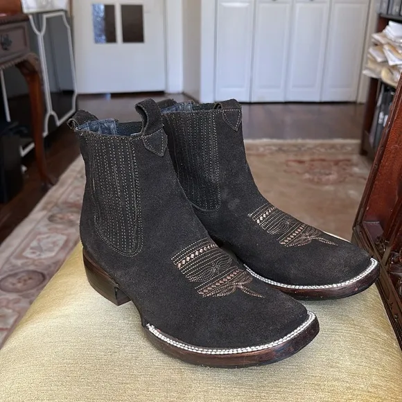 Joe Brown Suede Chelsea Ankle Short Western Boots Men's Size 8