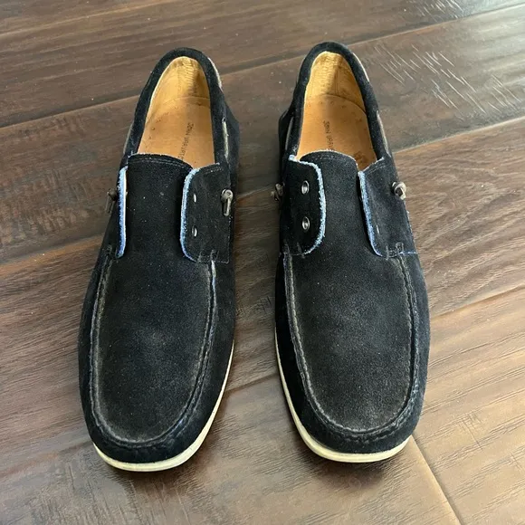 John Varvatos  USA men’s suede leather boat shoe 13M