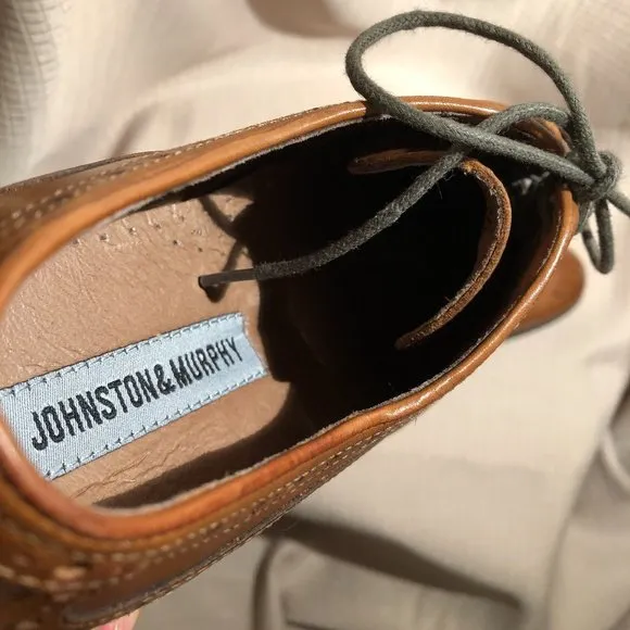 Johnston &amp; Murphy brown leather oxford, 8.5