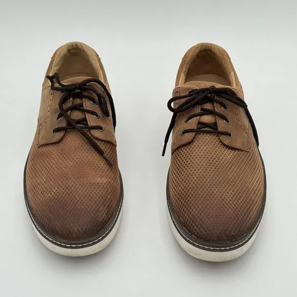 Johnston &amp; Murphy Golf McGuffey GL2 Hybrid Mens Waterproof Leather Shoes Brown