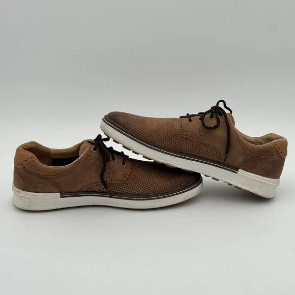 Johnston &amp; Murphy Golf McGuffey GL2 Hybrid Mens Waterproof Leather Shoes Brown
