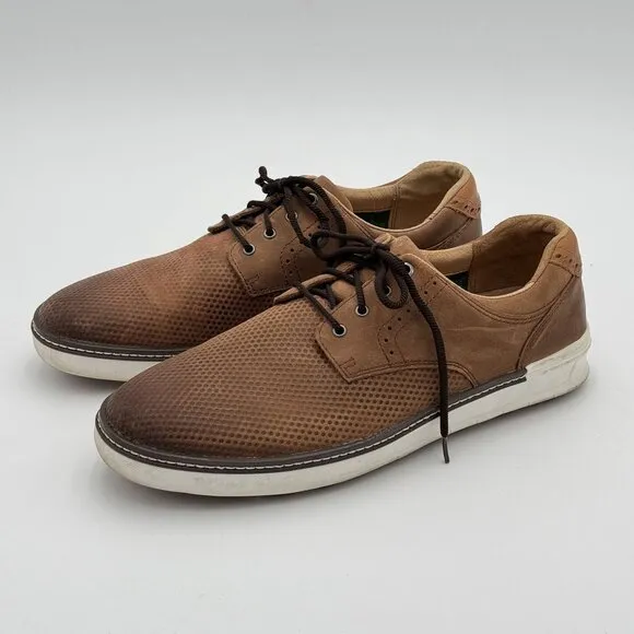 Johnston &amp; Murphy Golf McGuffey GL2 Hybrid Mens Waterproof Leather Shoes Brown