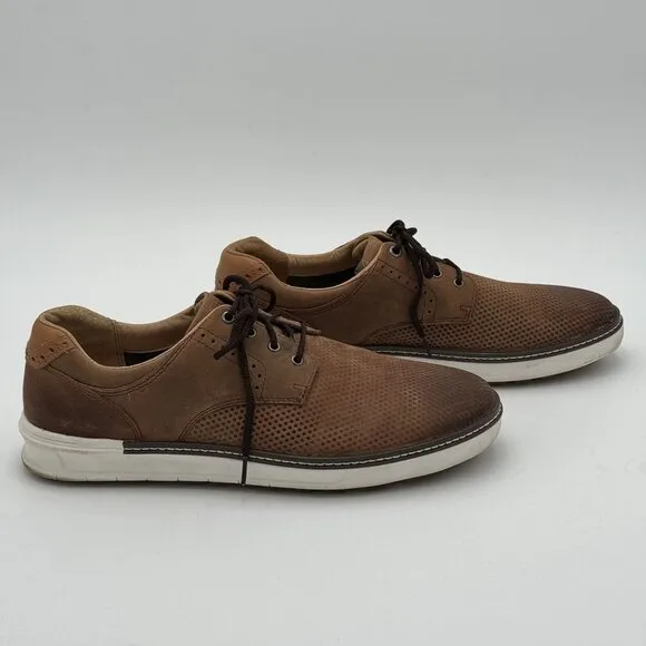 Johnston &amp; Murphy Golf McGuffey GL2 Hybrid Mens Waterproof Leather Shoes Brown