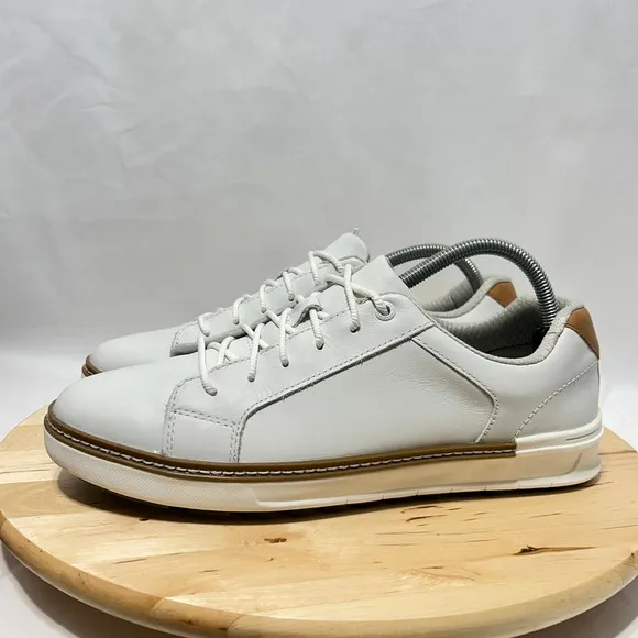 Johnston &amp; Murphy Men's White Brown Waterproof Golf Shoes - Size 9.5M