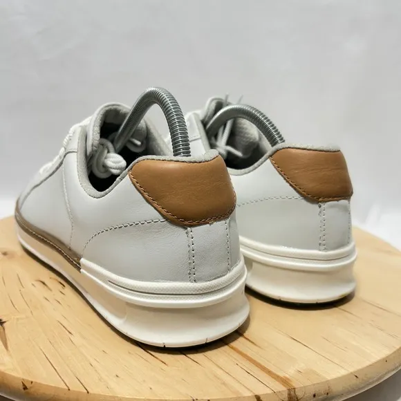 Johnston &amp; Murphy Men's White Brown Waterproof Golf Shoes - Size 9.5M