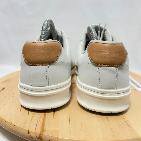 Johnston &amp; Murphy Men's White Brown Waterproof Golf Shoes - Size 9.5M