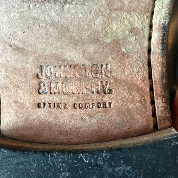 Johnston &amp; Murphy Optima Comfort Black Cap Shoes - 8.5