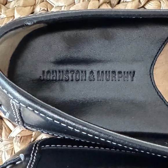 Johnston &amp; Murphy Vero Cuoio Handcrafted Leather Penny Loafer Sheepskin Shoes 9