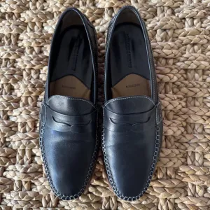 Johnston &amp; Murphy Vero Cuoio Handcrafted Leather Penny Loafer Sheepskin Shoes 9
