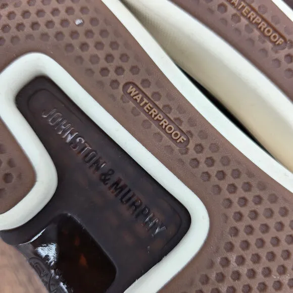 Johnston &amp; Murphy XC4 Shoes Men's 8 M Brown Leather Slip On Waterproof Loafers