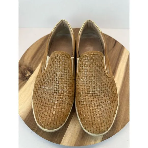 JOHNSTON &amp; MURPHY Elaina Gold Slip on Sneakers Shoes Women's 10
