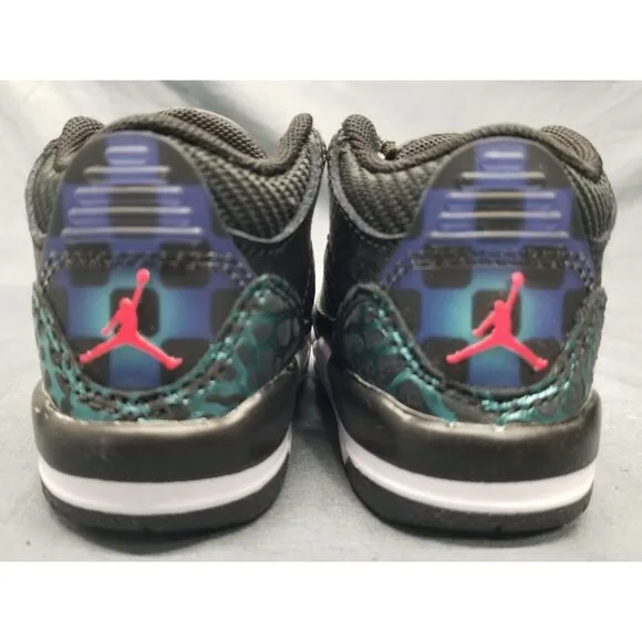 Jordan Toddlers 3 Retro (TD) Sneakers Lace Up Black Green Size 10 NEW IN BOX
