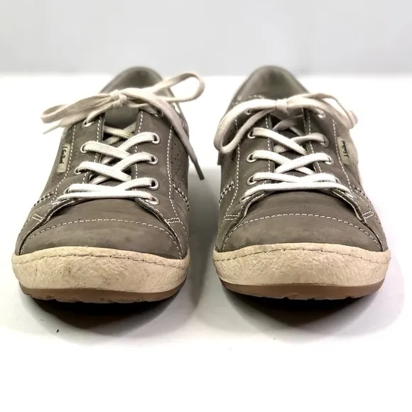 Josef Seibel Caspian khaki leather sneakers walking shoes comfort 39