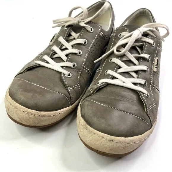 Josef Seibel Caspian khaki leather sneakers walking shoes comfort 39