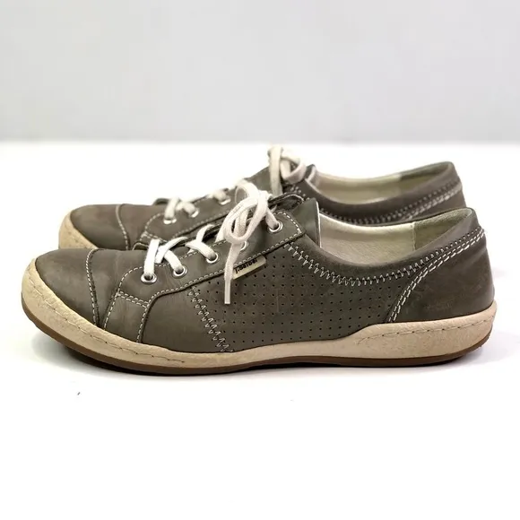 Josef Seibel Caspian khaki leather sneakers walking shoes comfort 39