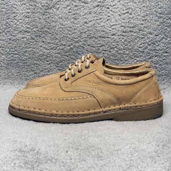 Josef Seibel The European Comfort Mens Size 44 US 10.5 Oxford Shoes Beige