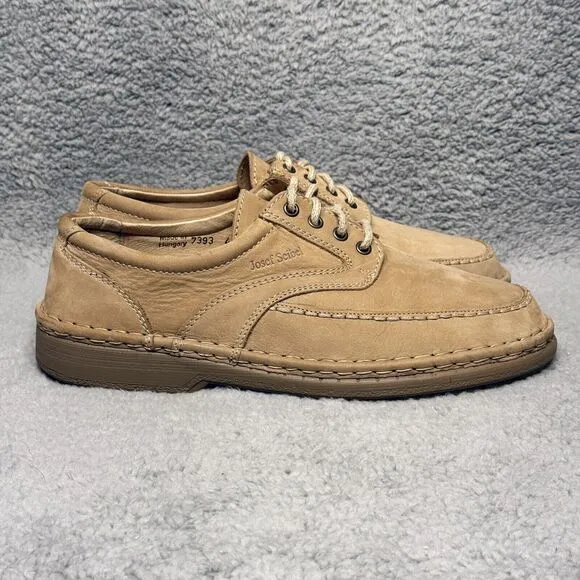 Josef Seibel The European Comfort Mens Size 44 US 10.5 Oxford Shoes Beige