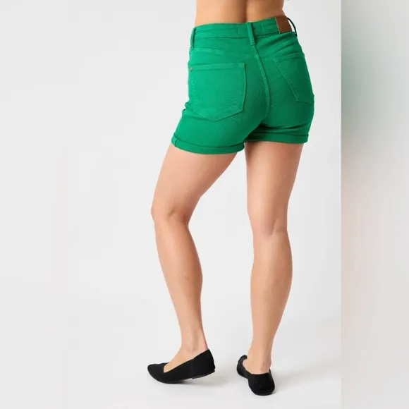 Judy Blue Full Size Tummy Control Garment Dyed Denim Shorts
