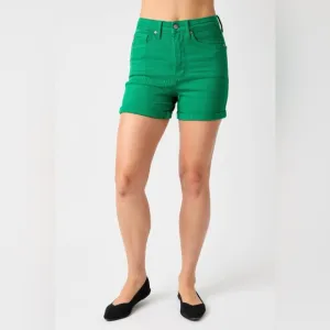 Judy Blue Full Size Tummy Control Garment Dyed Denim Shorts