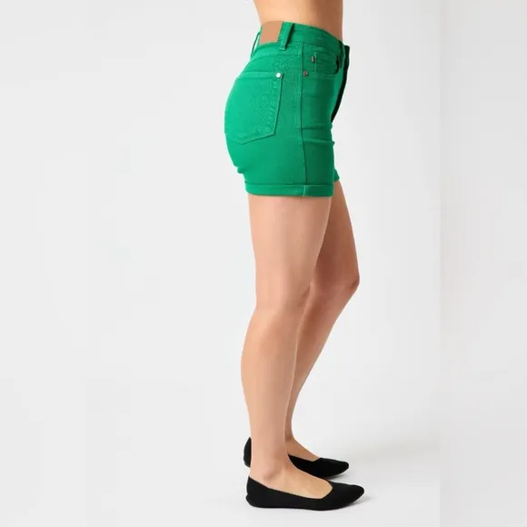 Judy Blue Full Size Tummy Control Garment Dyed Denim Shorts