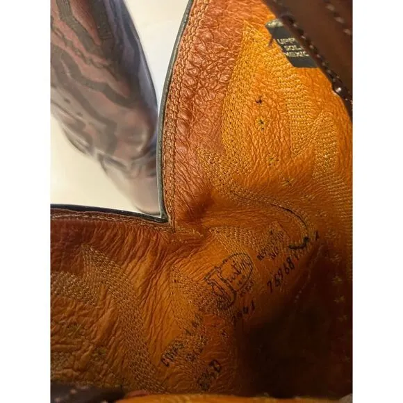 Justin western Boots 8.5D # 2641 Brown Leather