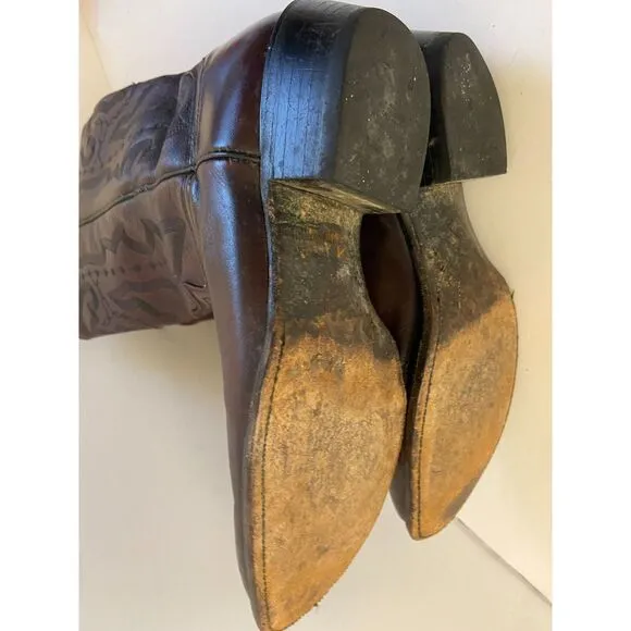 Justin western Boots 8.5D # 2641 Brown Leather