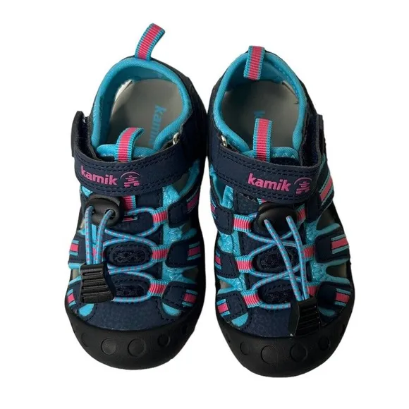Kamik Toddler Girl Kid Crab Sandals Navy Teal HK4594-NTE Waterproof Shoes Size 9