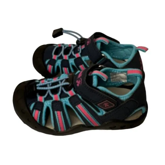 Kamik Toddler Girl Kid Crab Sandals Navy Teal HK4594-NTE Waterproof Shoes Size 9