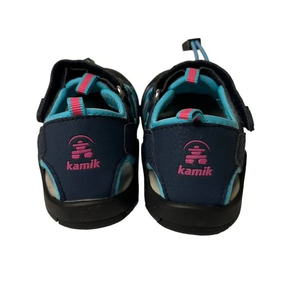 Kamik Toddler Girl Kid Crab Sandals Navy Teal HK4594-NTE Waterproof Shoes Size 9