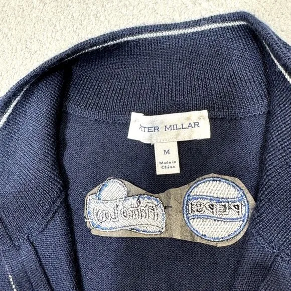 Kansas City Chiefs Sweater Men Medium Blue Peter Millar Wool Superbowl LVIII