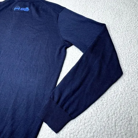Kansas City Chiefs Sweater Men Medium Blue Peter Millar Wool Superbowl LVIII