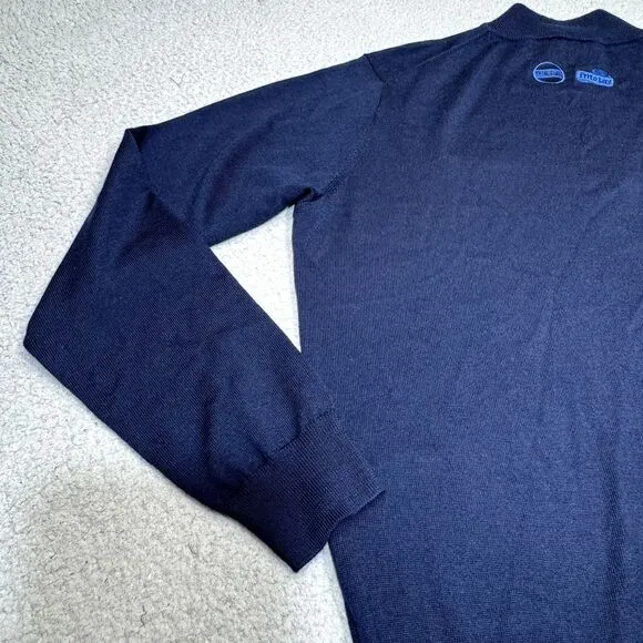 Kansas City Chiefs Sweater Men Medium Blue Peter Millar Wool Superbowl LVIII