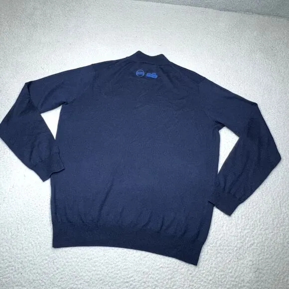 Kansas City Chiefs Sweater Men Medium Blue Peter Millar Wool Superbowl LVIII