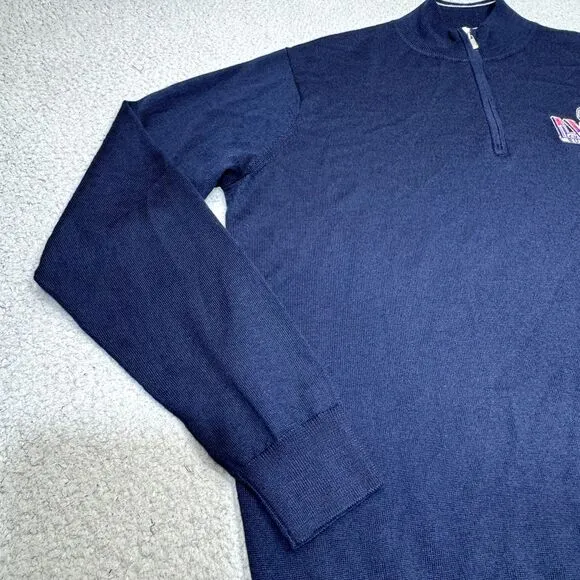 Kansas City Chiefs Sweater Men Medium Blue Peter Millar Wool Superbowl LVIII