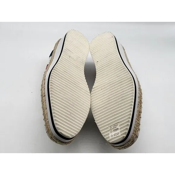 Karl Lagerfeld Womens Bina Patch White Slip On Shoes Size 9.5