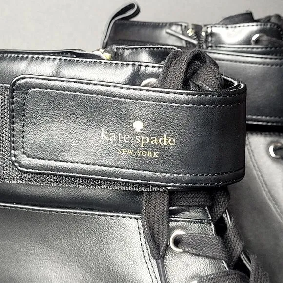 Kate Spade Joplin Punk Goth Grunge Combat Moto Biker Leather Boots Size 11 NWOB