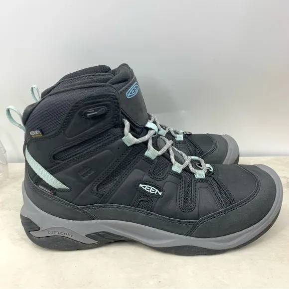 Keen Boots Women Size 10 Shoes Circadia Polar Waterproof Dry Black Leather High