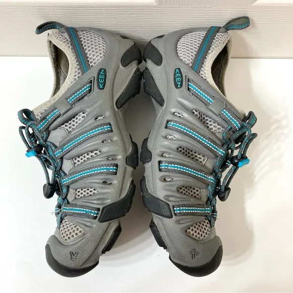 Keen Cimarron II Blue Gray Mesh Hybrid Hiking Shoes 7.5 Summer Vacation Beach