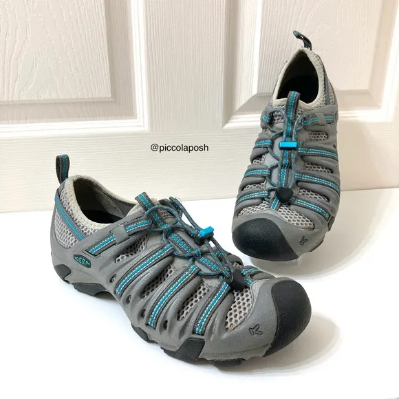 Keen Cimarron II Blue Gray Mesh Hybrid Hiking Shoes 7.5 Summer Vacation Beach