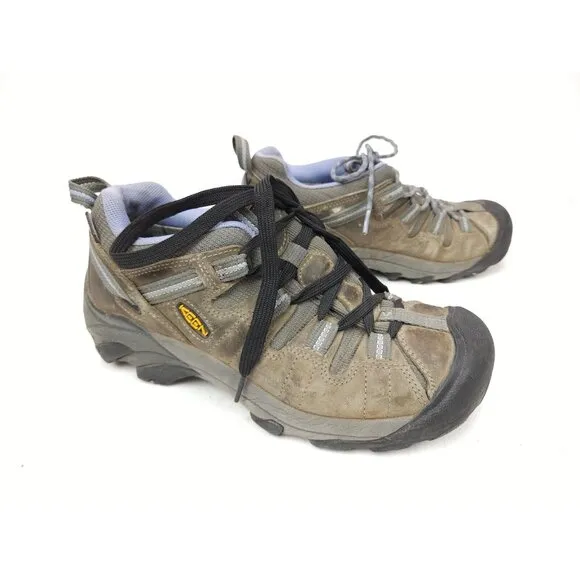 KEEN Dry Targhee II Waterproof Sneakers Womens 8 Gray Leather Lavender Shoes